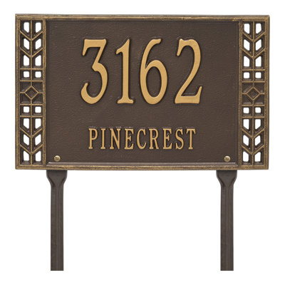 Boston Personalized Standard 2-Line Lawn Address Sign