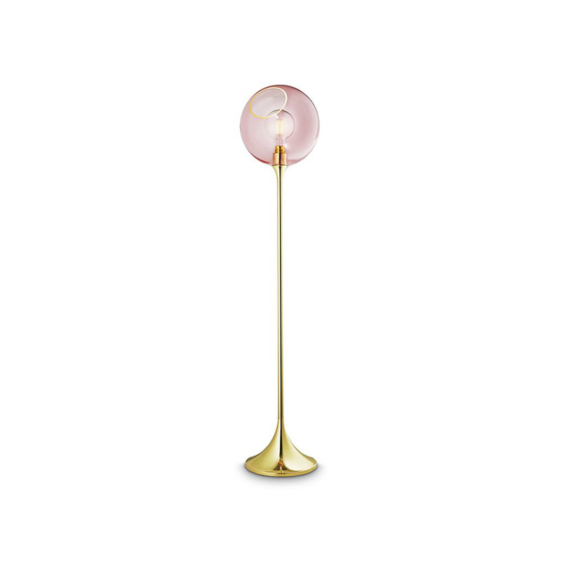Ballroom Floor Lamp, Amber, Gold