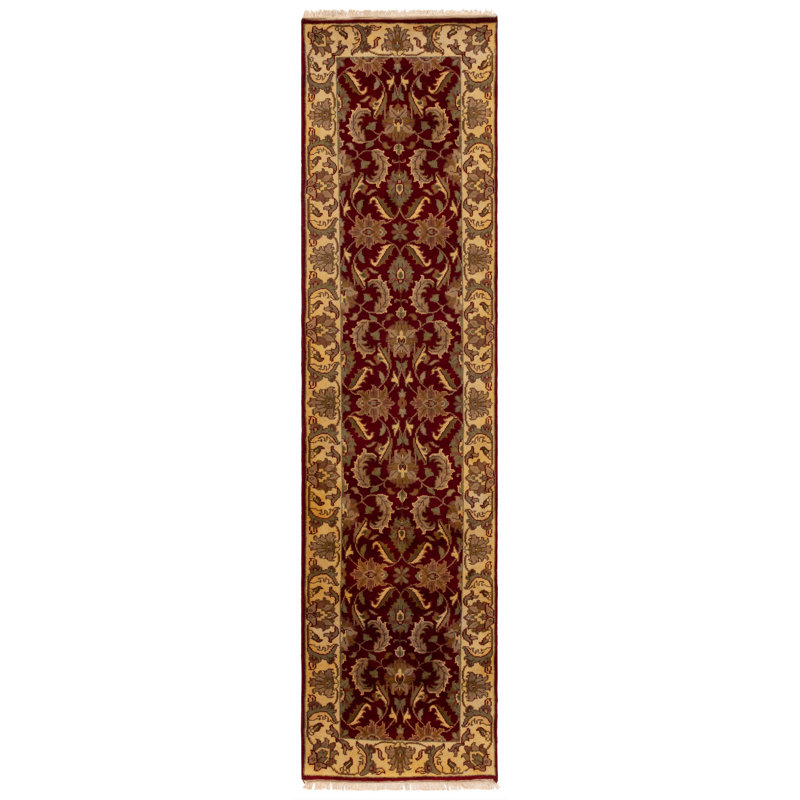 Tapis oriental en laine touffeté à la main Drumroan, Tapis de couloir 2 pi 6 po x 10 pi