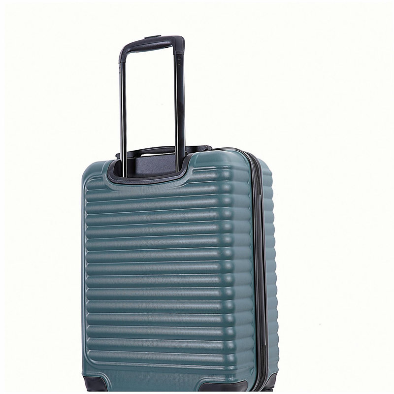 Bagage de cabine, valises à roulettes, valise de transport légère en ABS, bagage rigide, 20 pouces (vert)