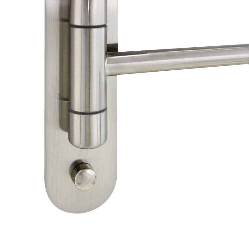 Porte-serviettes mural 15 po Triple Swing, Nickel satiné