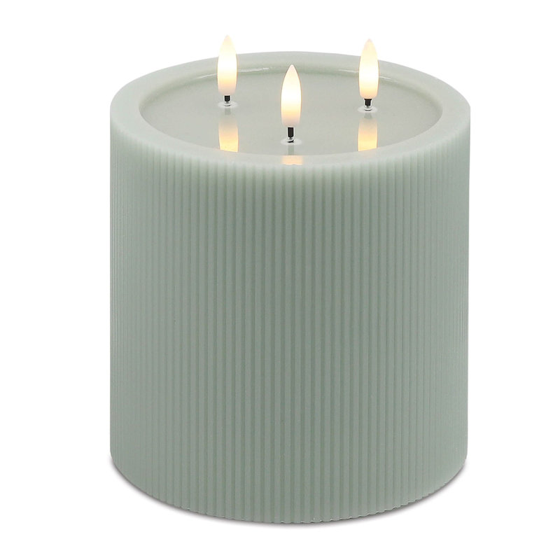 Bougie triple mèche FIA, Gris, vert