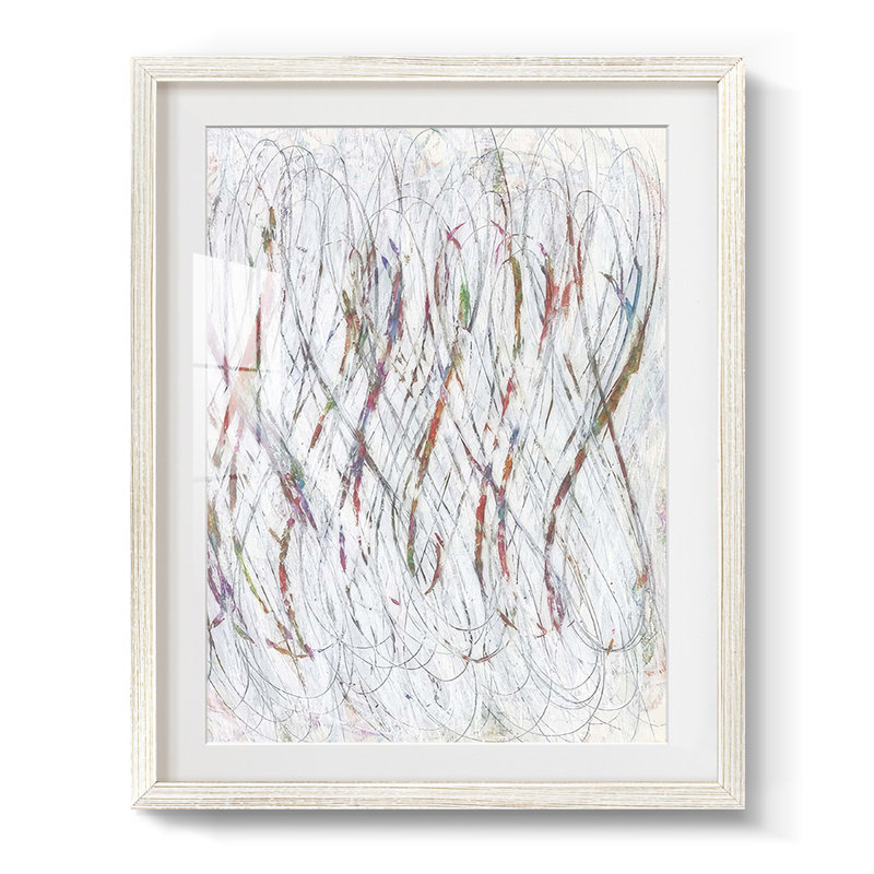 White Infinity I - impression encadrée, H 19,5 po x l 16,5 po, Blanc