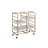Vorrik Gold & White Washed Finish Serving Cart