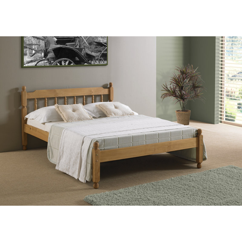 Colonial Spindle Pine Wooden Bartlesville Bed, Double (4'6), Waxed Pine