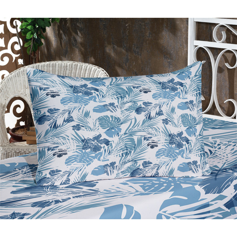 Ensemble de drap-housse et taies décoratives Ambesonne, lilas bleu foncé, Ensemble de draps pour lit simple + 1 drap-housse 