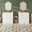 Meuble-lavabo sur pied 72 po avec lavabo en céramique style Shaker-118673964