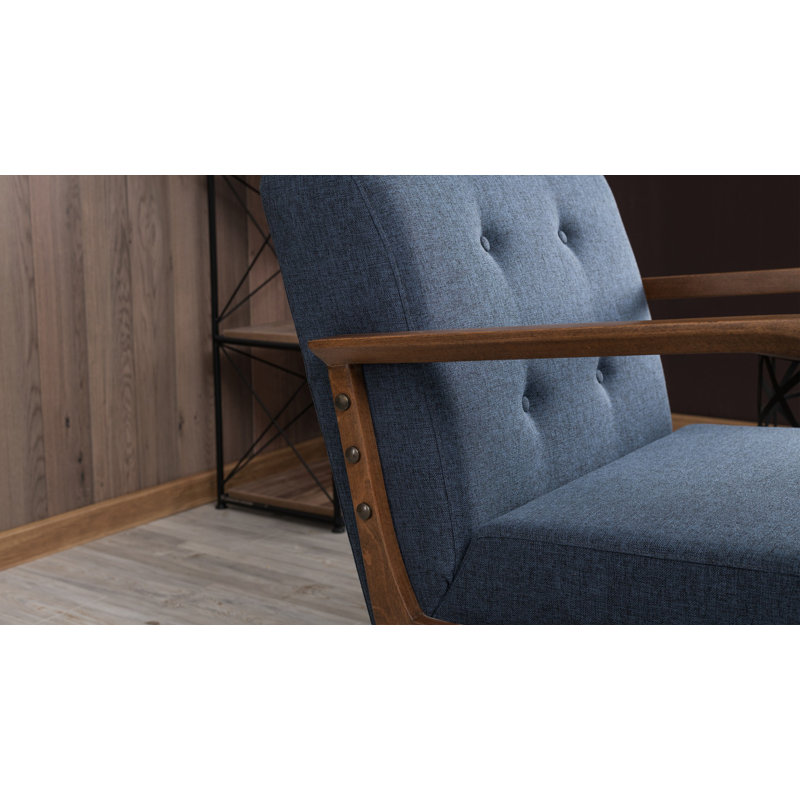 Fauteuil Sigel, 100 % polyester bleu marine