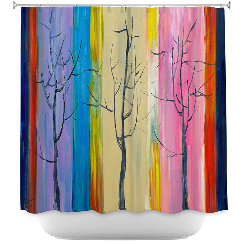 Rideau de douche simple s trees i Celentano
