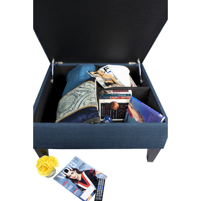 Repose-pieds avec rangement Zaylee, Denim