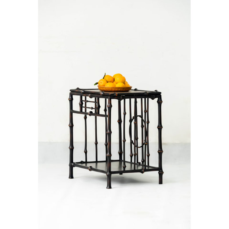 Handcrafted Carbonized Woven Spacious Bamboo Table