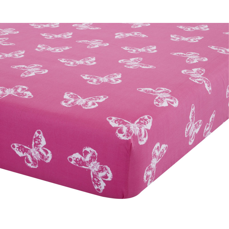 Butterfly Fitted Sheet, Single (3')
