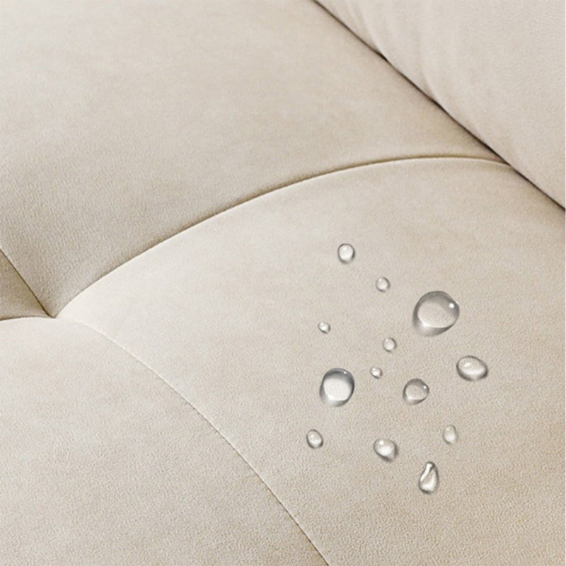 Coussin modulaire 100% polyester crème, 31.5" H x 110.24" W x 36.61" D
