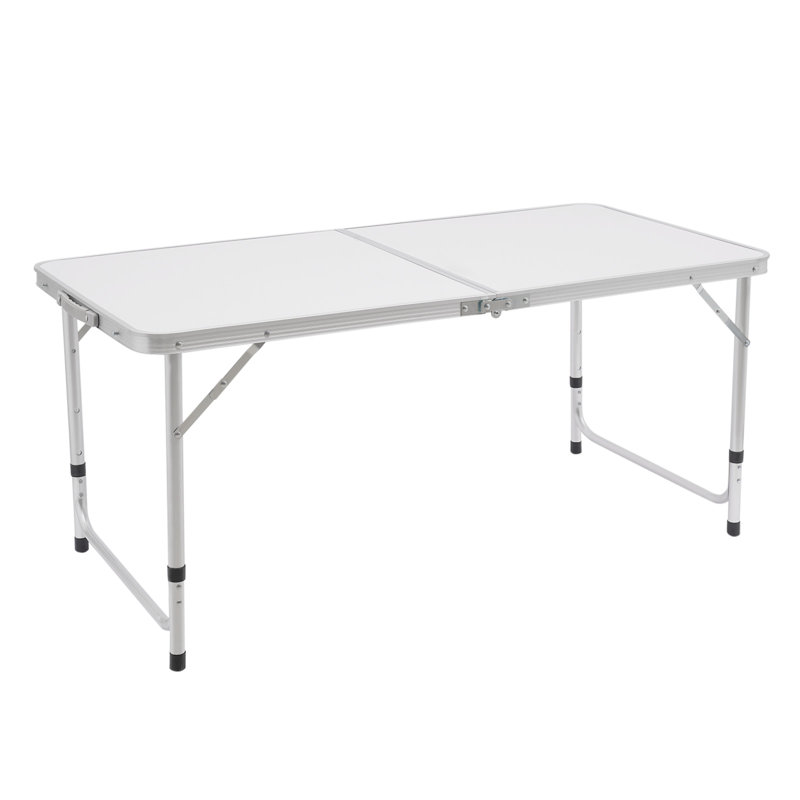 Table pliante portative avec 3 hauteurs réglables, bureau extérieur polyvalent pour le camping et le pique-nique