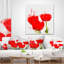 Coussin lombaire floral avec éclaboussures de tulipes brillantes