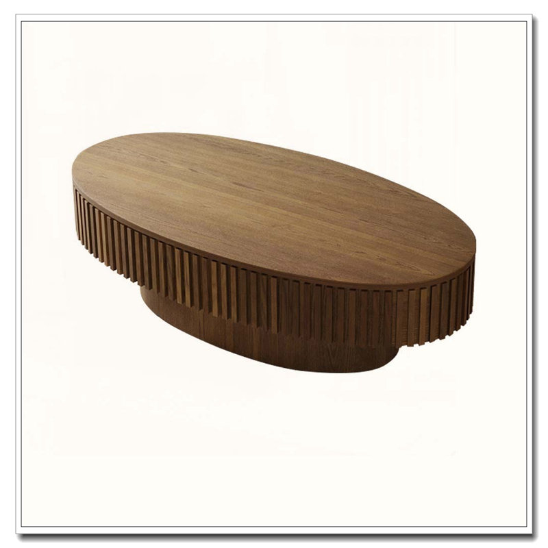 Table basse 47 po avec rangement en bois massif