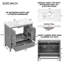 Armoire de salle de bain autoportante verte avec plateau en céramique, organisateur de porte et tiroir de séparation-608046726-641180025