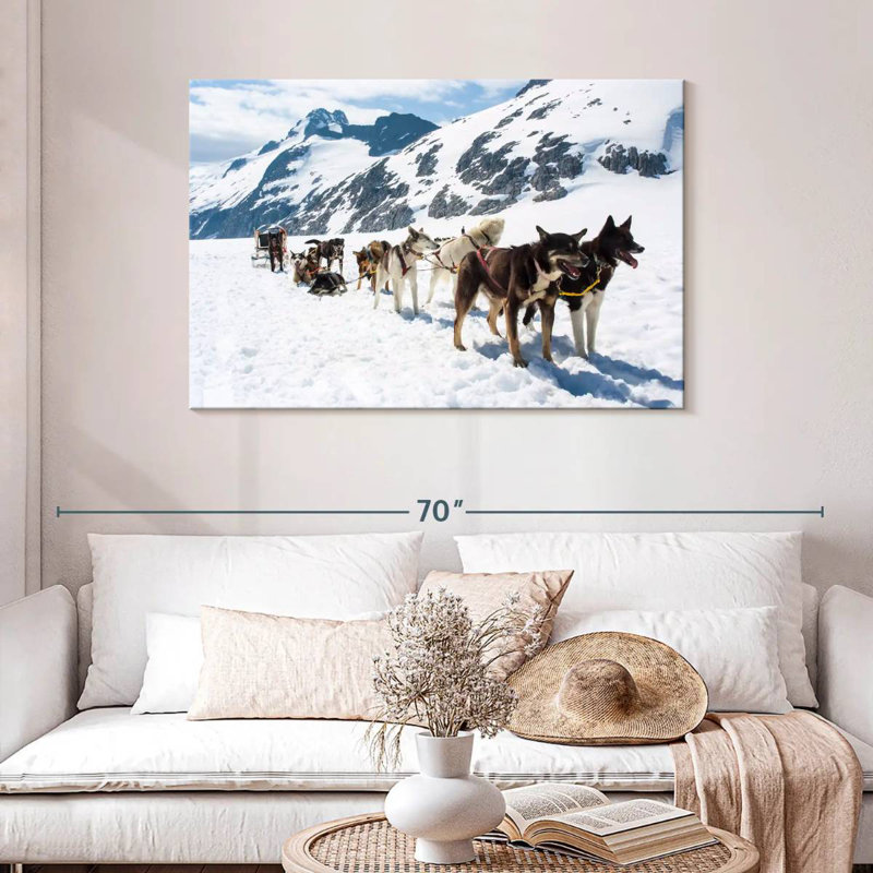 Alaska Dog Sledding, 30" H x 45" W