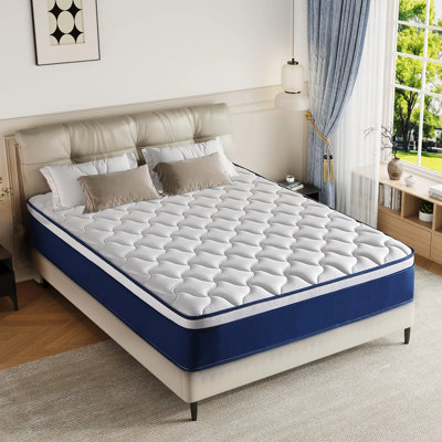14" Full Size Hybrid Mattress Medium Firm Cooling Gel Memory Foam CertiPUR US Certified