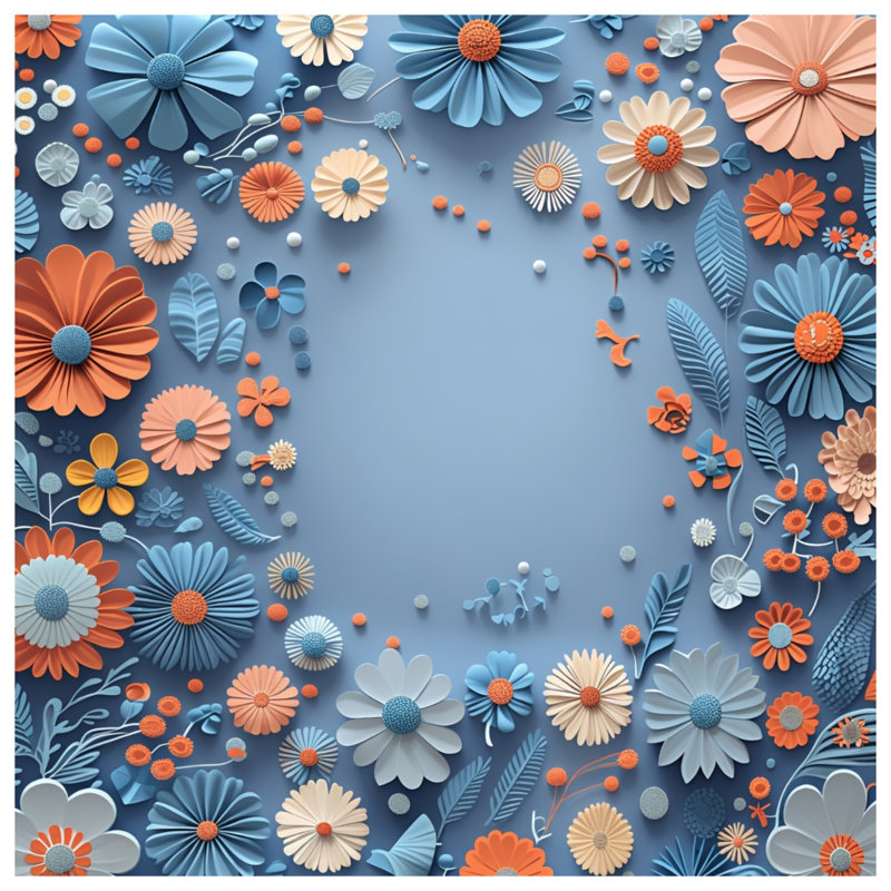 Rideau de douche en papier fleurs, 70 po L x 84 po H