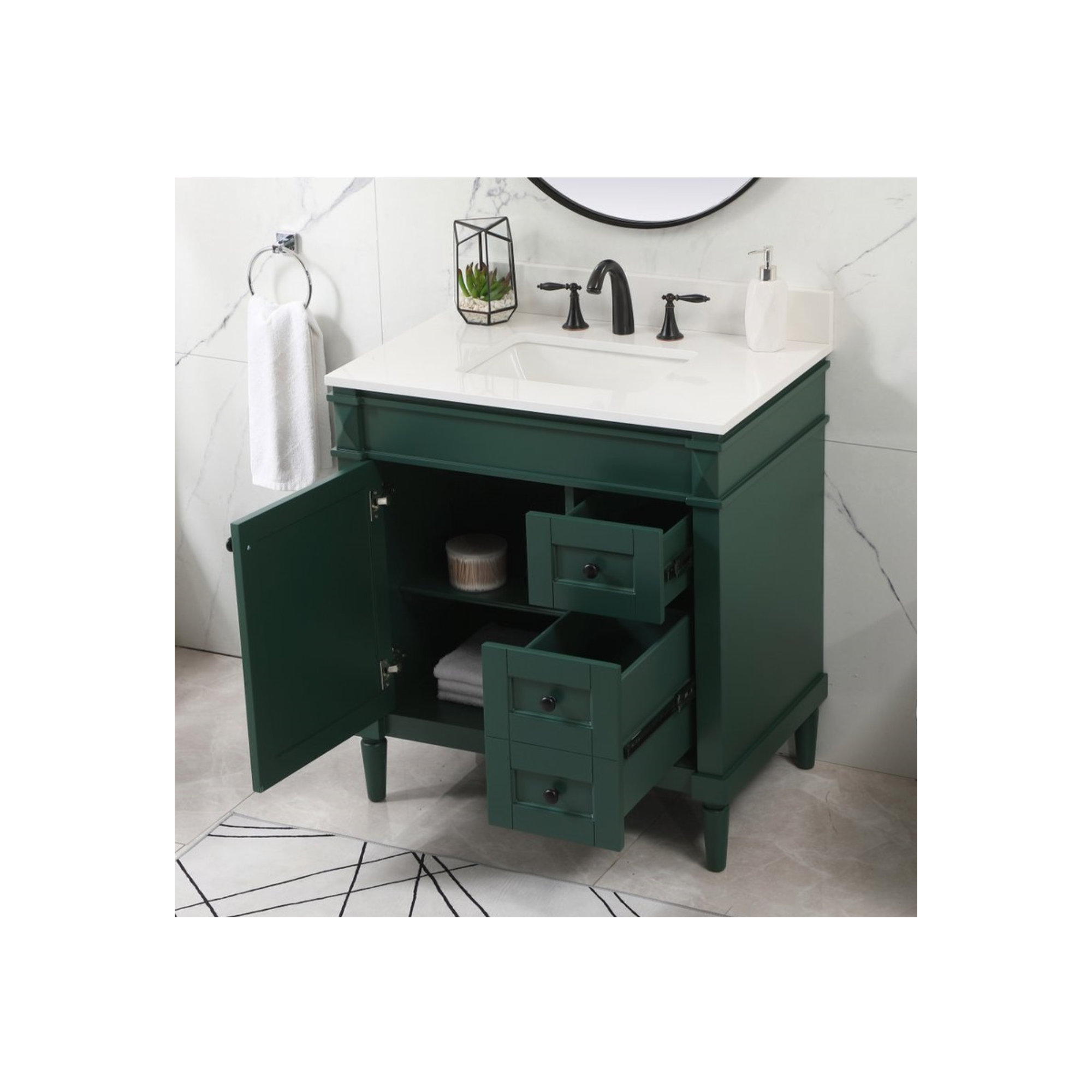 Readington 32'' Single Bathroom Vanity, Green