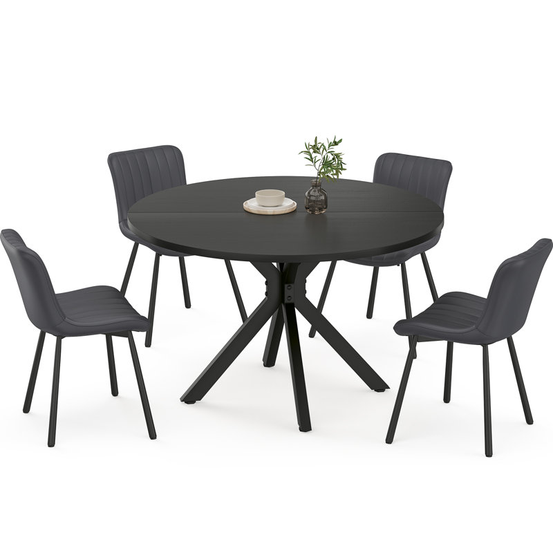 Beech Round Dining Table, Black