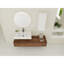 Meuble-lavabo de salle de bain avec lavabo en résine et armoire latérale - 60 po, moderne, 3 tiroirs de rangement à fermeture en douceur contemporain