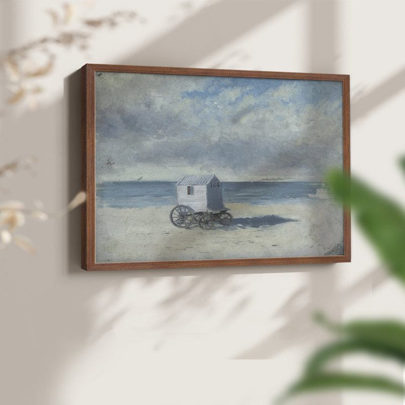 Paysages rétro-CECCXXVII-impression encadrée - réaménageable, H 8 po x l 10 po, Noyer