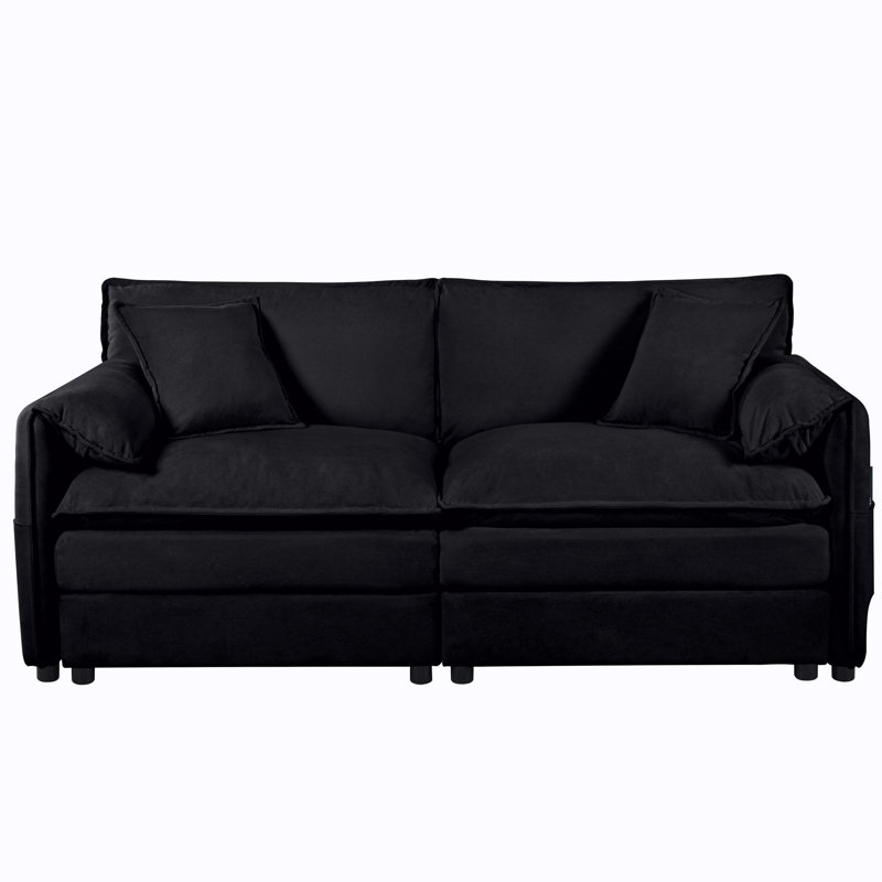 Ensemble de canapé surdimensionné surdimensionné à 2 sièges profonds avec confort moelleux, style moderne et agencement de bricolage flexible pour le salon ou le bureau.