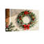 Couronne de Noël de Noël avec un arc rouge et des pommes de pin, ensemble de 3 impressions sur toile-1932143389
