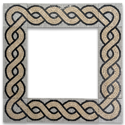 Carreau de mosaïque en marbre 4 po x 12 po