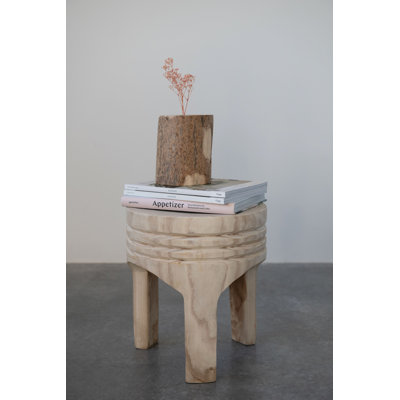 Kaleea Solid Wood Decorative Stool by Loon Peak