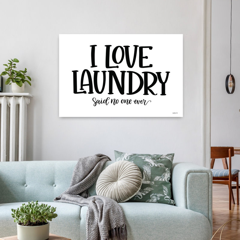 I Love Laundry, art contemporain abstrait, H 24 po x l 36 po