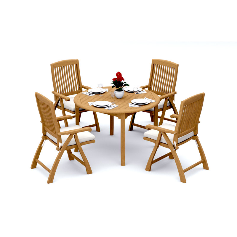 Ensemble repas extérieur Marley, 4, 30" H x 48" W x 48" D