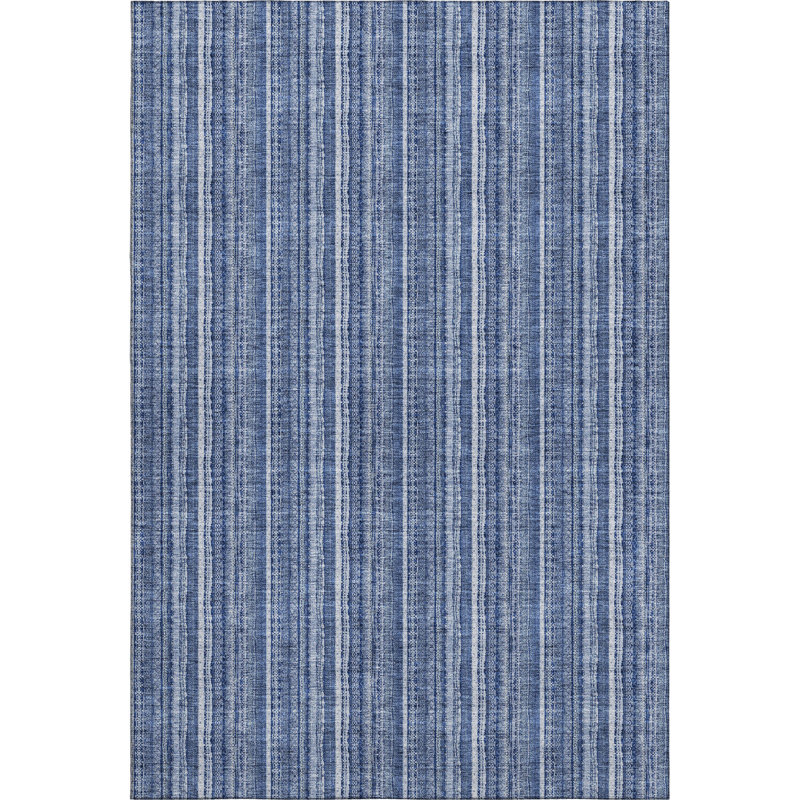 Premium Machine Washable Prisco Denim Rug, Rectangle 3' x 5'