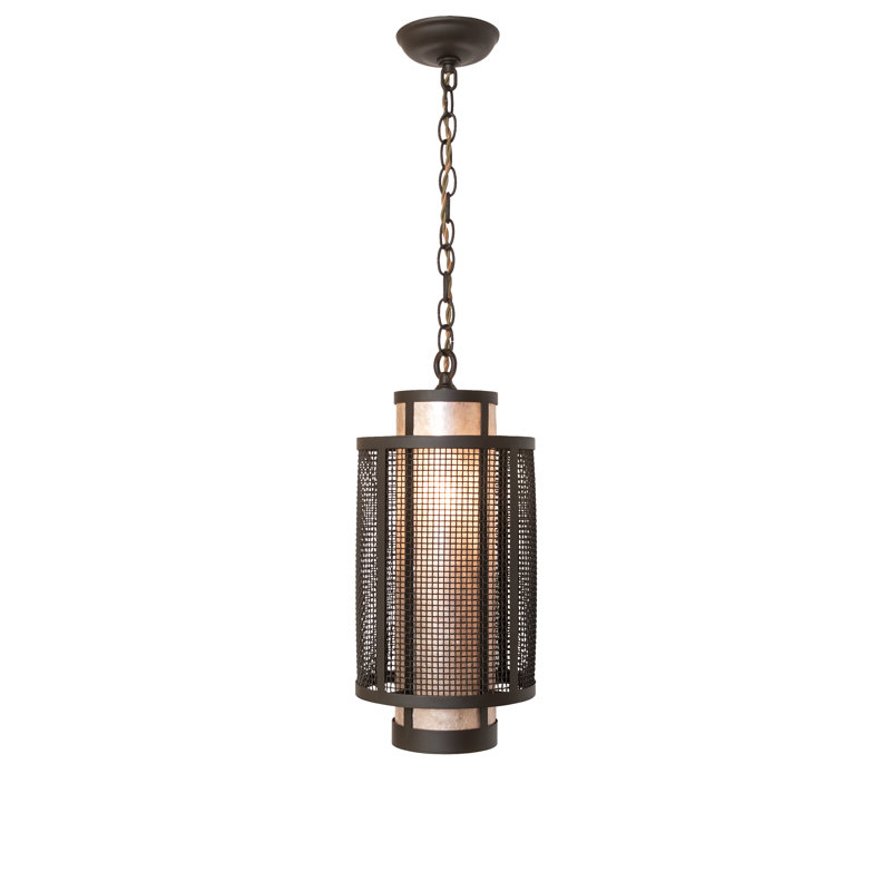 8.5" Wide Cilindro Weave-Tex Mini Pendant