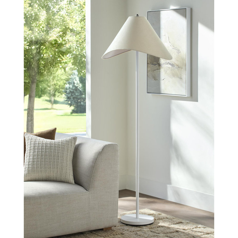 Lampe sur pied Alsop, Crème