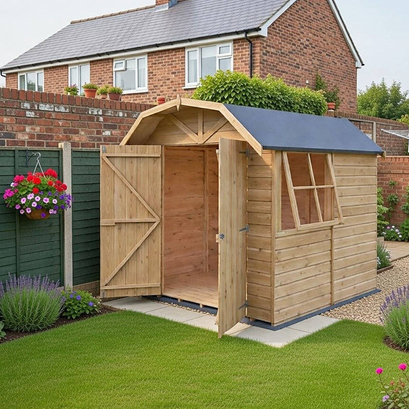 7 ft x 7 ft Shiplap Barn Garden Shed, Yes