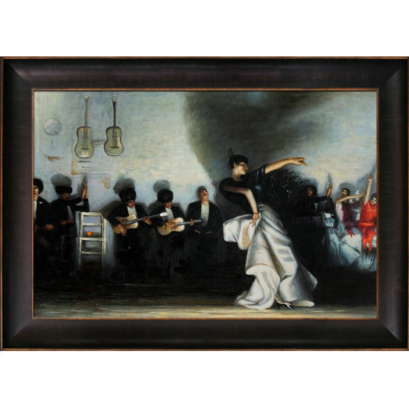 «El Jaleo» par John Singer Sargent, reproduction d'art sur toile encadrée, H 30,5 po x l 42,5 po x P 2 po