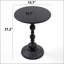 Table basse vintage en métal, table d'appoint ronde pour petits espaces, décoration décorative pour le salon et la chambre à coucher