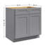 Armoire de base pour évier de cuisine prête à assembler avec tablettes réglables et fermeture en douceur-93465823-102330777