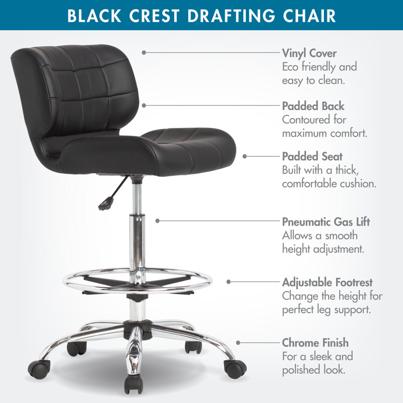 Creasy Vinyl Drafting Chair