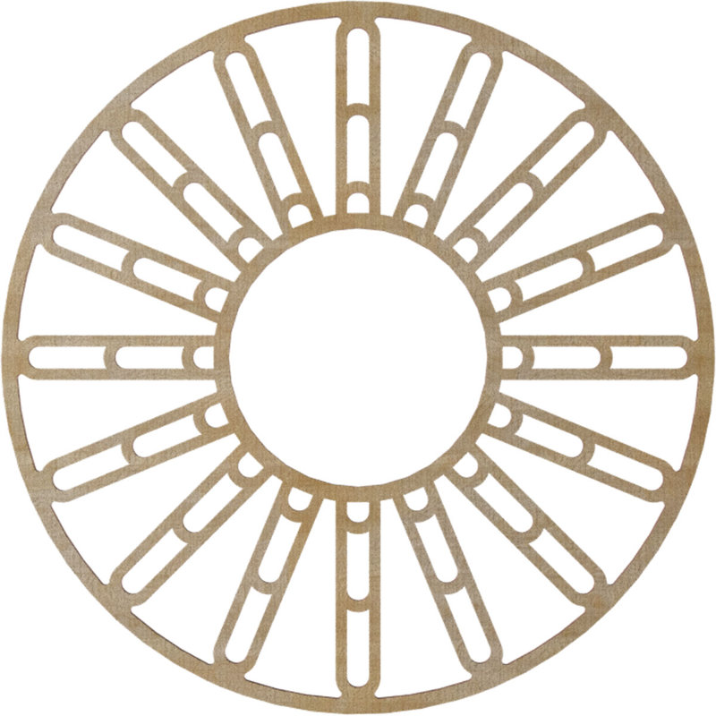 Médaillon de plafond percé Hale, Hickory, H 28 po x l 28 po x P 0,38 po