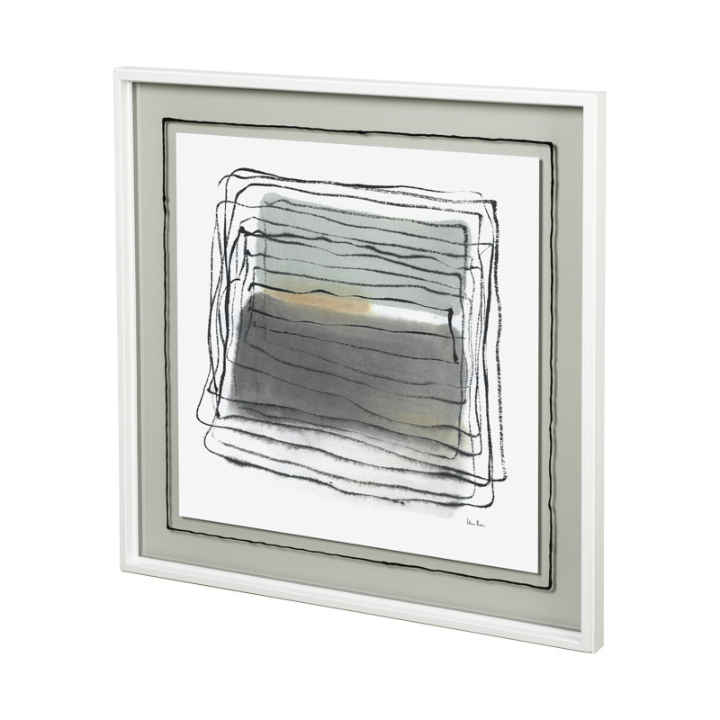 «Field III» par Silvia Krause, reproduction d'art encadrée et texturée encadrée à la main, Field I
