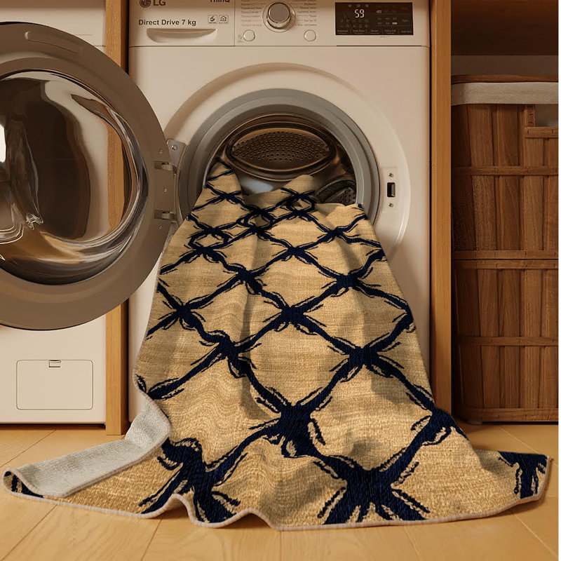  Tapis lavable à fourches croisées, Rond 3 pi