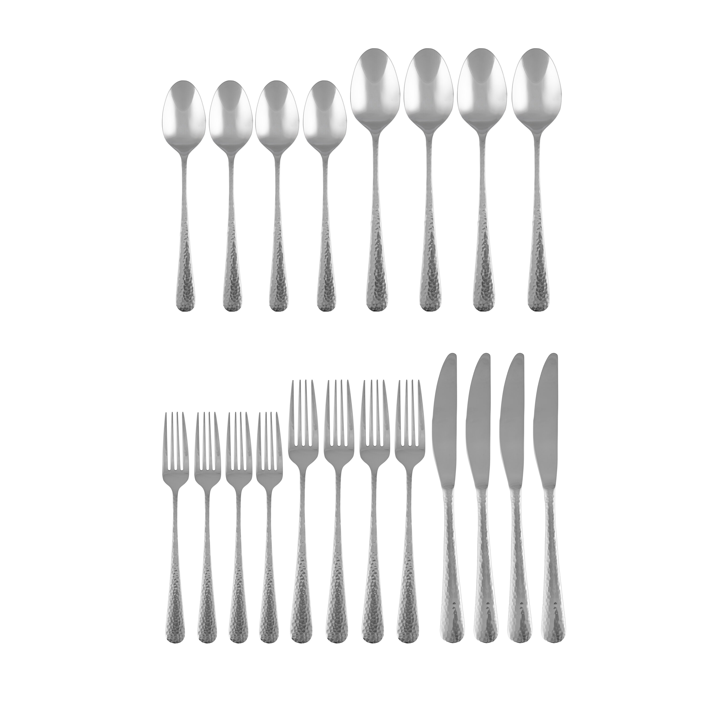 Cambridge Silversmiths Nero Hammered Titanium 12-Piece Cutlery Set with  Block & Reviews