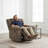 Corduroy Home Theater Recliner Chair, Overstuffed Manual Reclining Single Sofa With 150° Full Recline, Sturdy Metal Frame For Ultimate Movie Night Comfort