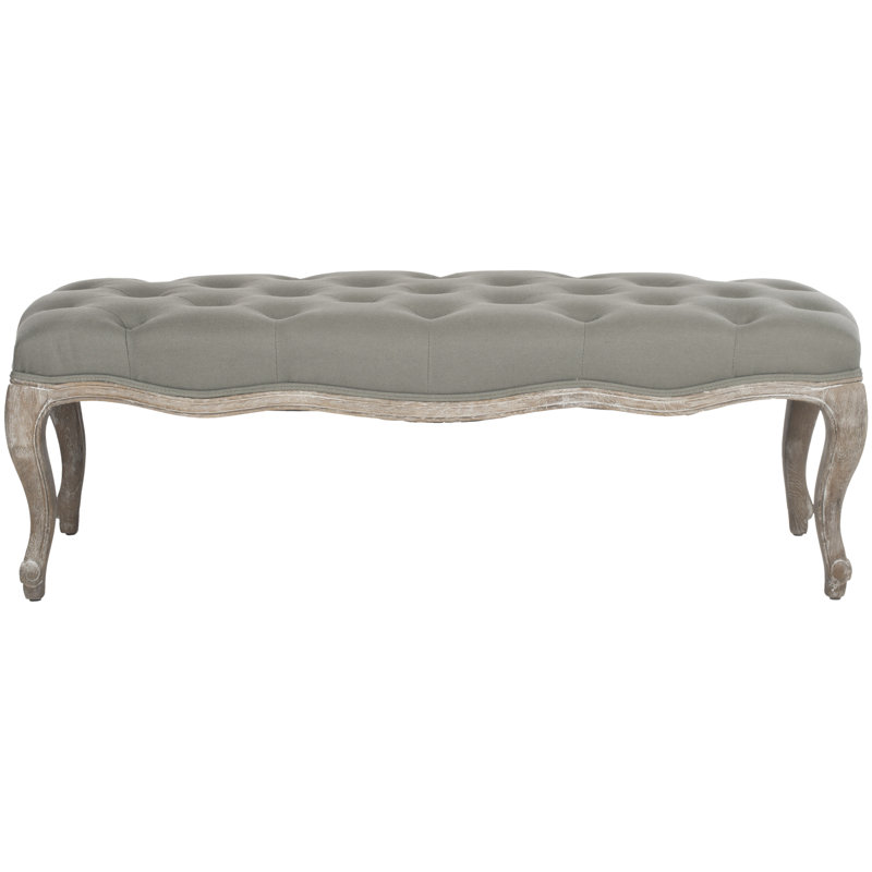 Banc recouverts de tissu d'ameublement Fleur, Brume de mer