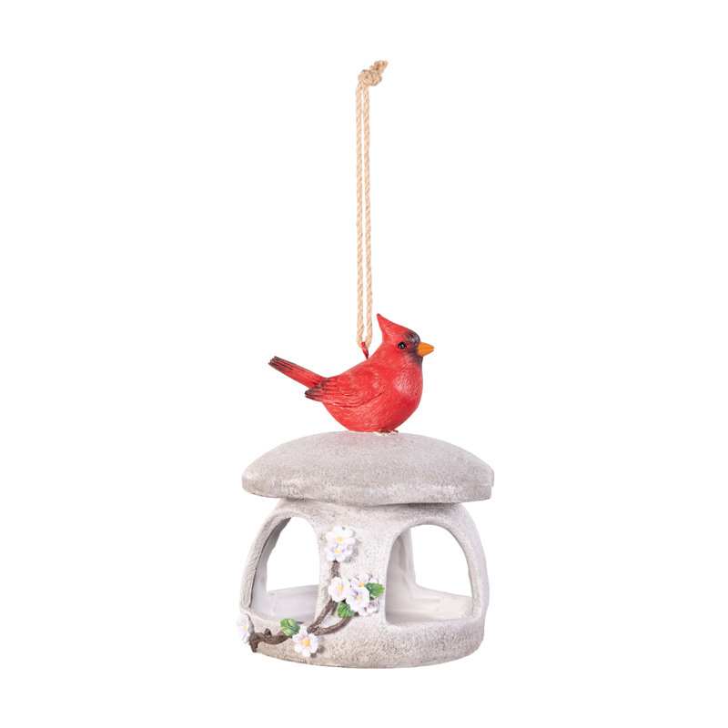 Mangeoire à oiseaux en résine Cardinal