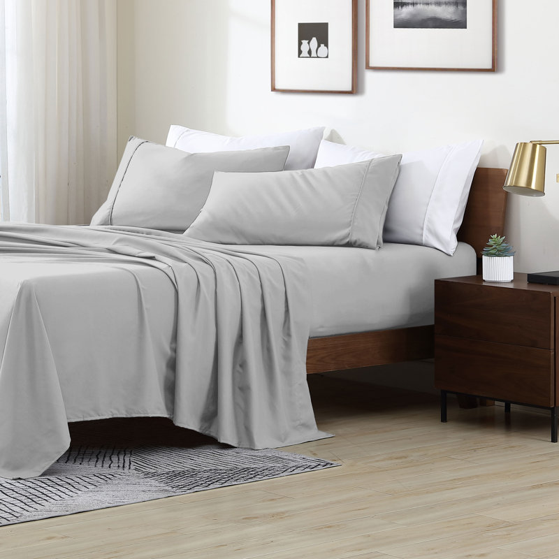 Swift Home Ultra-Soft 4-Piece Sheet Set - Essential 1800 Series Microfiber - Fits Mattress up to 14" Thick - Peach Fuzz, Durable, Easy Care